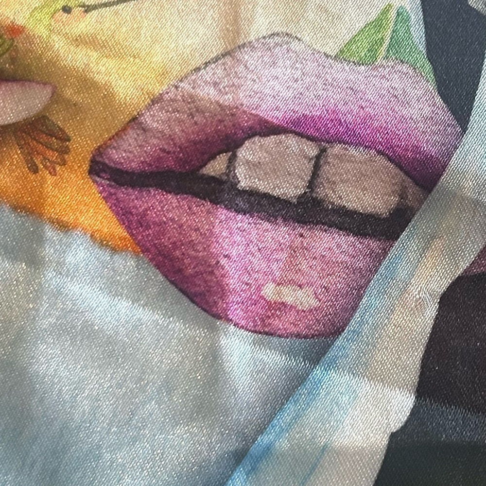 Sephora Wrapper Tropical Birds of Paradise Pink Black Gold - Picture 5 of 12